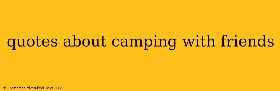 quotes about camping with friends
