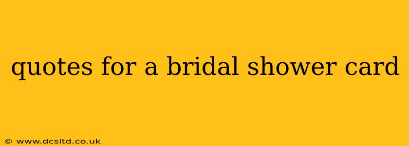 quotes for a bridal shower card