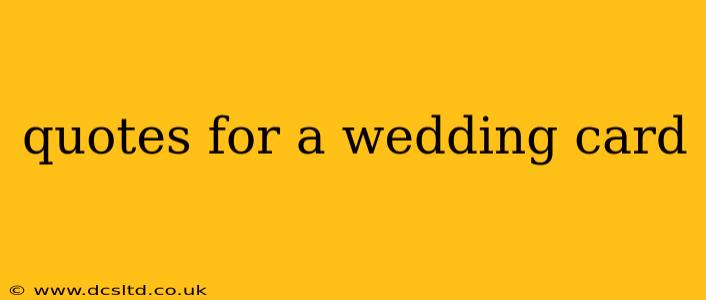 quotes for a wedding card