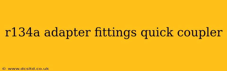 r134a adapter fittings quick coupler