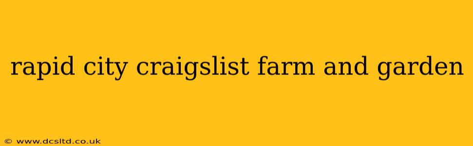 rapid city craigslist farm and garden