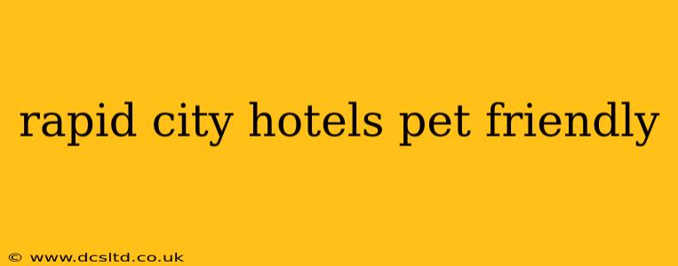 rapid city hotels pet friendly
