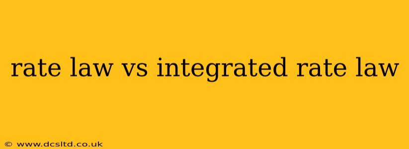 rate law vs integrated rate law