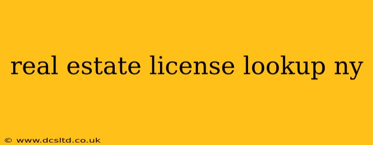 real estate license lookup ny