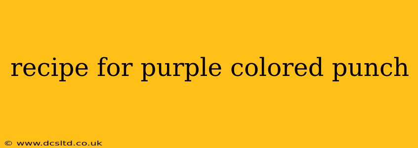 recipe for purple colored punch