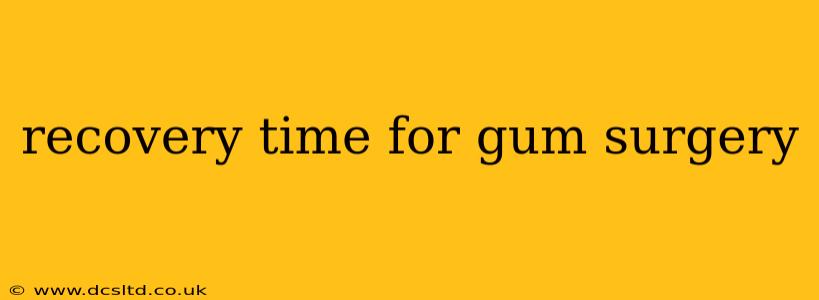 recovery time for gum surgery
