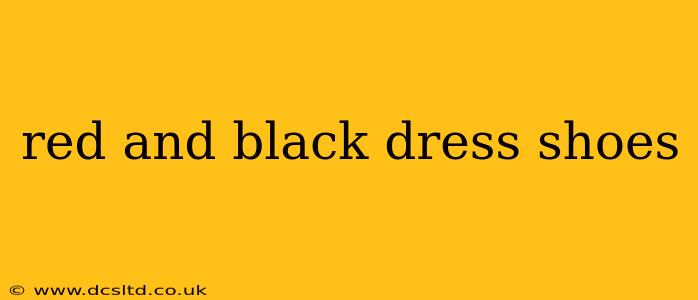 red and black dress shoes