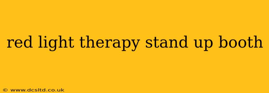 red light therapy stand up booth