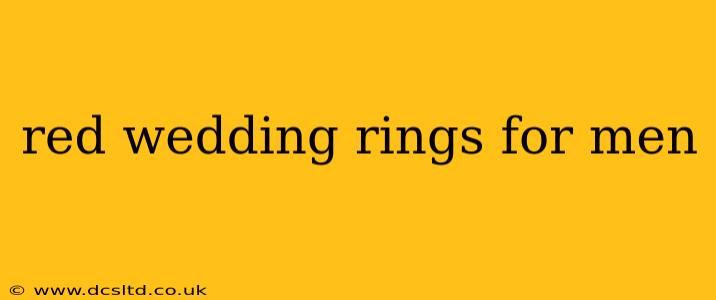 red wedding rings for men