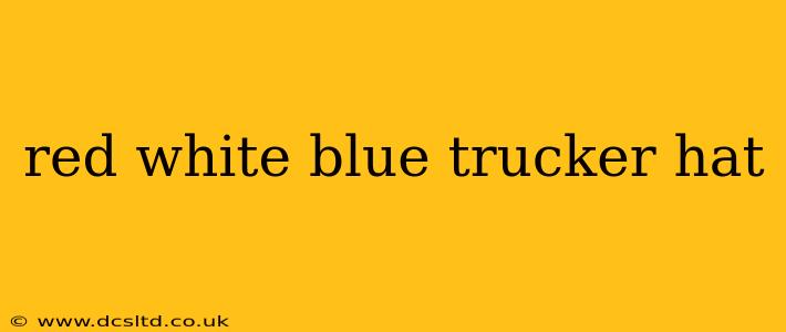 red white blue trucker hat