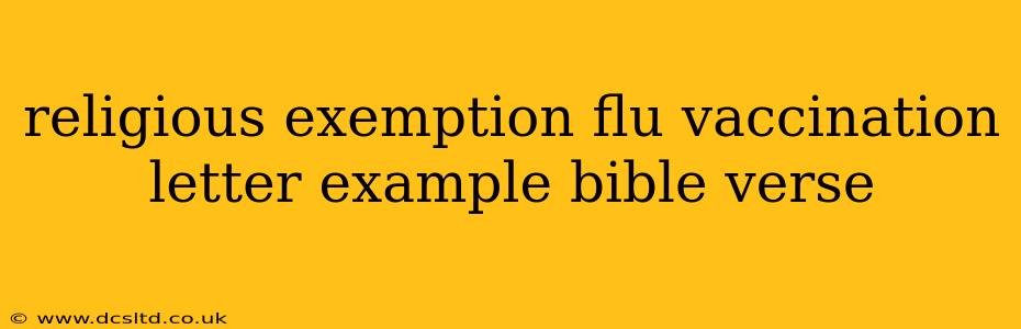 religious exemption flu vaccination letter example bible verse