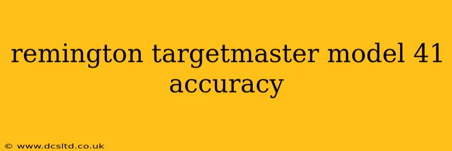 remington targetmaster model 41 accuracy
