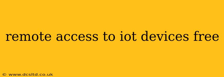 remote access to iot devices free
