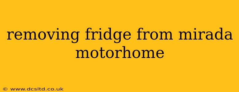 removing fridge from mirada motorhome