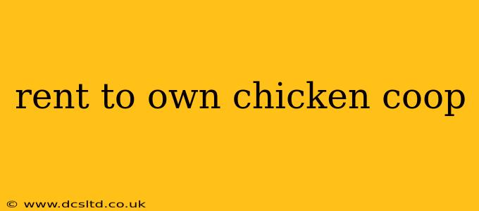 rent to own chicken coop