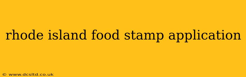 rhode island food stamp application