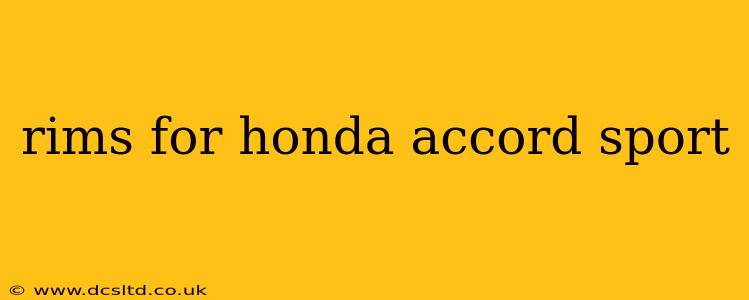 rims for honda accord sport