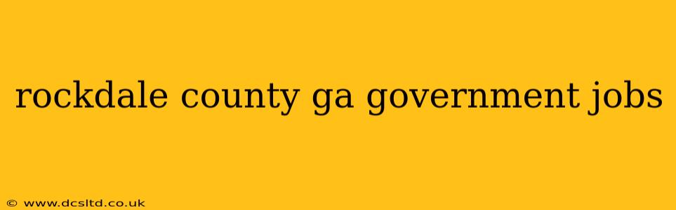 rockdale county ga government jobs
