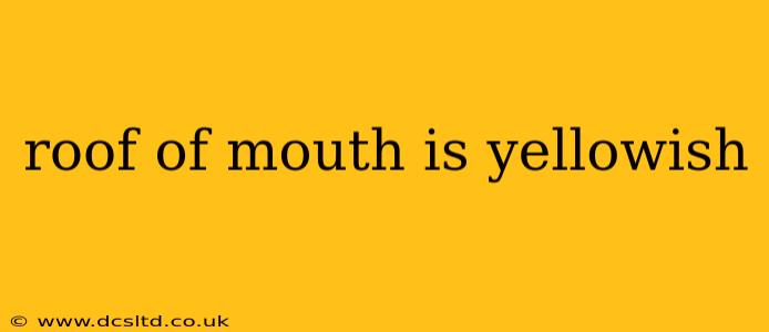 roof of mouth is yellowish
