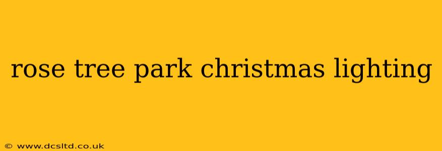 rose tree park christmas lighting
