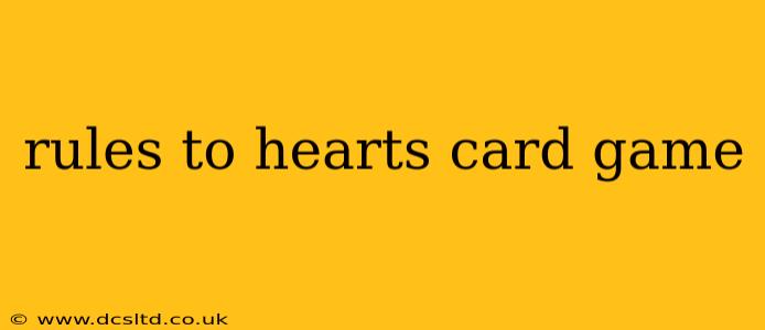 rules to hearts card game