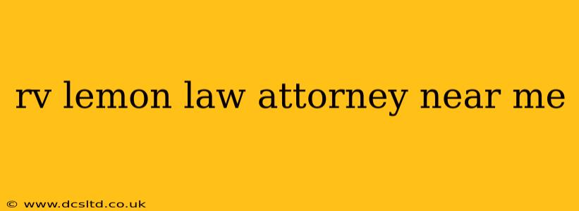 rv lemon law attorney near me