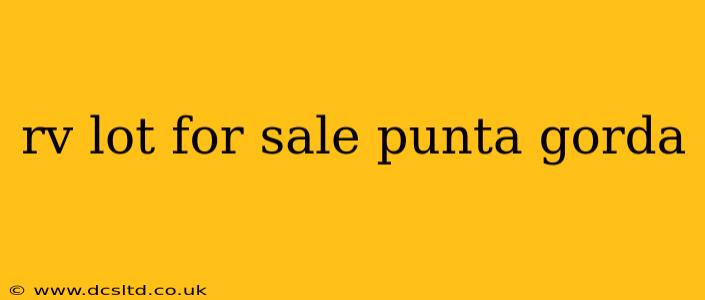 rv lot for sale punta gorda