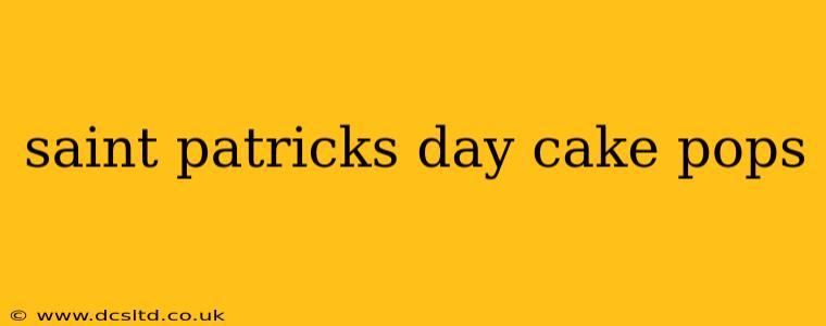 saint patricks day cake pops