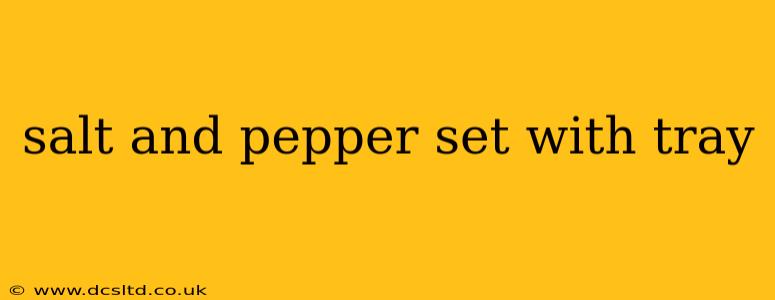 salt and pepper set with tray