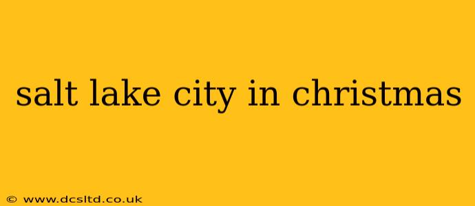 salt lake city in christmas