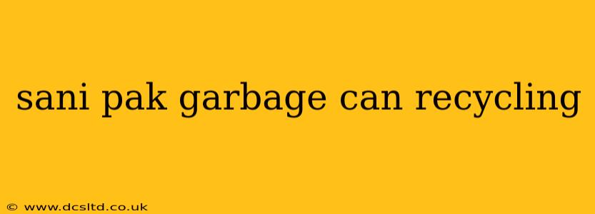 sani pak garbage can recycling