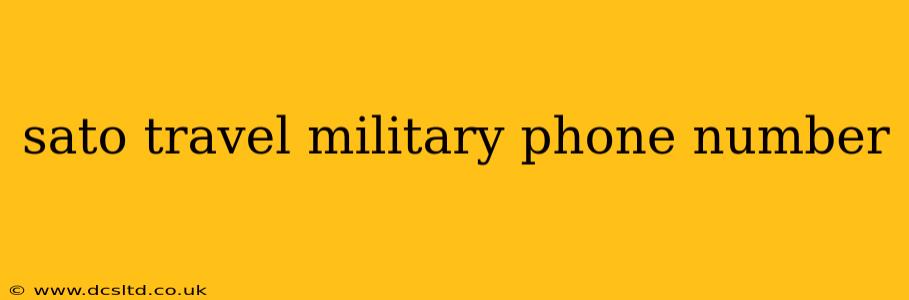 sato travel military phone number