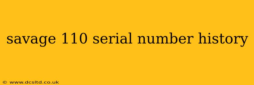 savage 110 serial number history