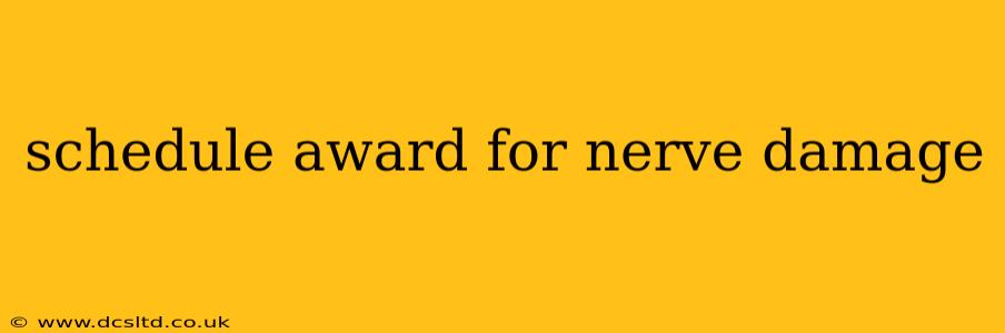 schedule award for nerve damage