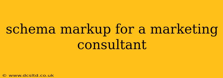 schema markup for a marketing consultant