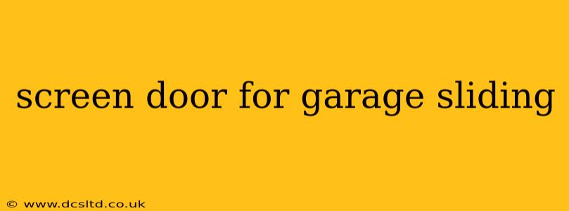 screen door for garage sliding