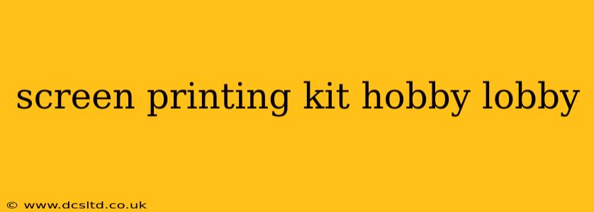 screen printing kit hobby lobby