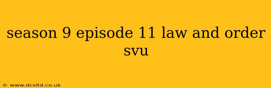 season 9 episode 11 law and order svu