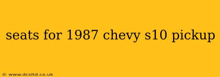 seats for 1987 chevy s10 pickup