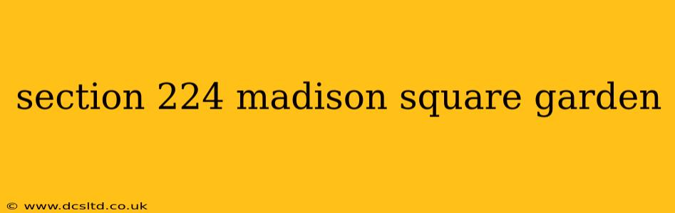 section 224 madison square garden