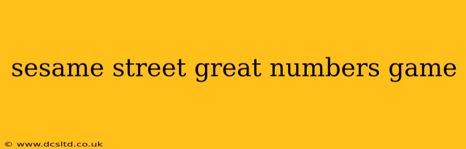 sesame street great numbers game