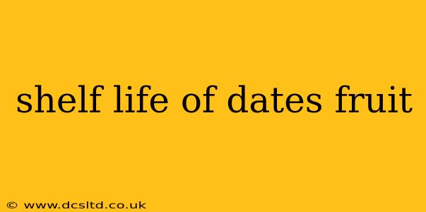 shelf life of dates fruit