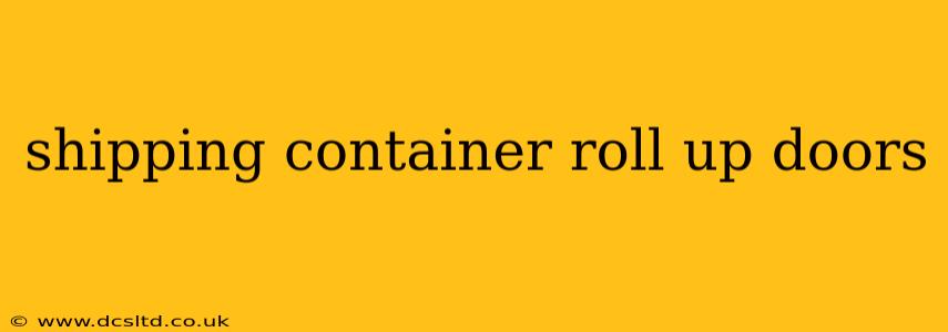 shipping container roll up doors