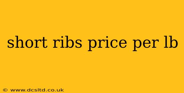 short ribs price per lb