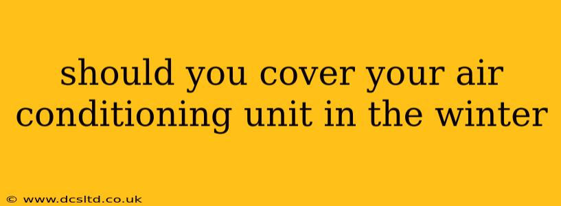 should you cover your air conditioning unit in the winter