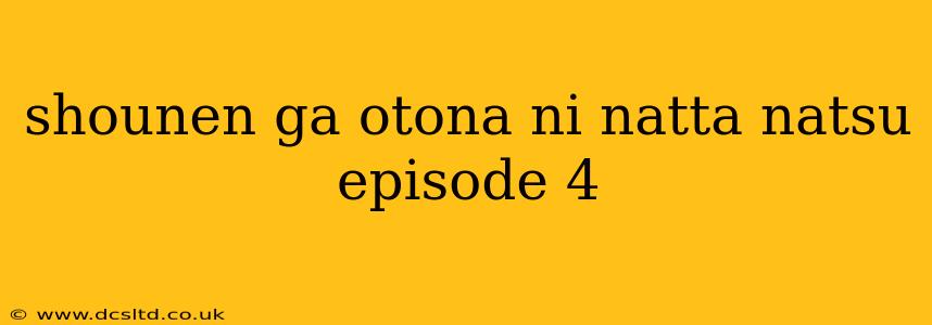 shounen ga otona ni natta natsu episode 4