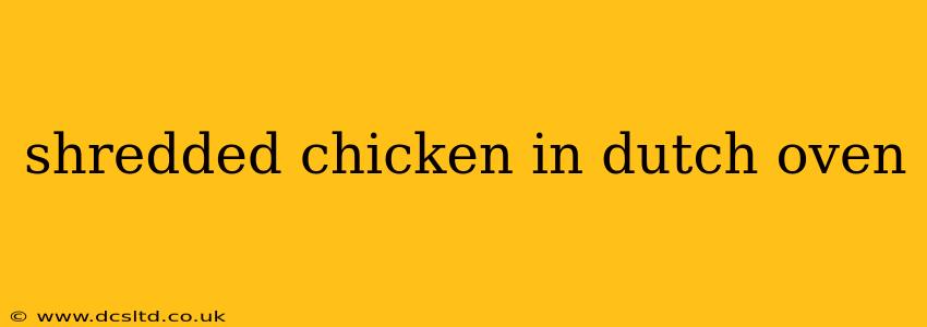 shredded chicken in dutch oven
