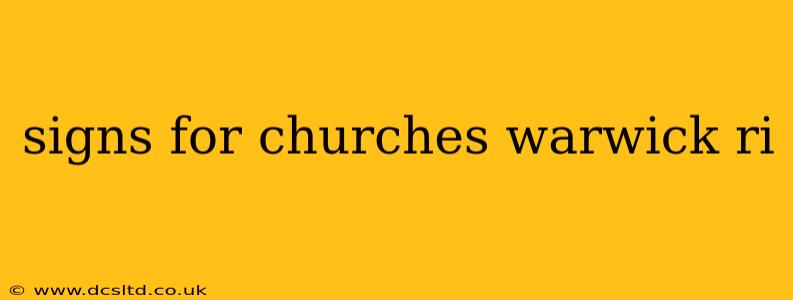 signs for churches warwick ri