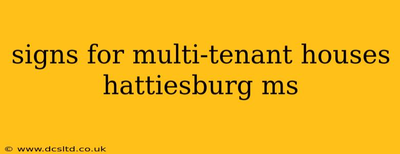 signs for multi-tenant houses hattiesburg ms