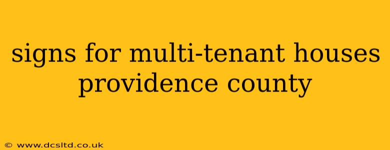 signs for multi-tenant houses providence county